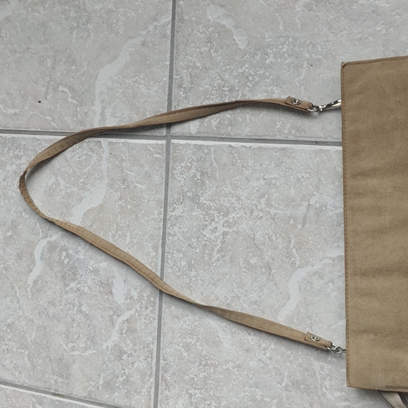 Vintage leather suede handbag - Picture 2 of 7